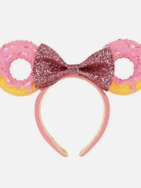 Tokyo Disney Resort Sweets Pop Donut Headband Vanellope Pink Bow Mickey Ears